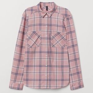 📦H&M Cotton Plaid Button Down